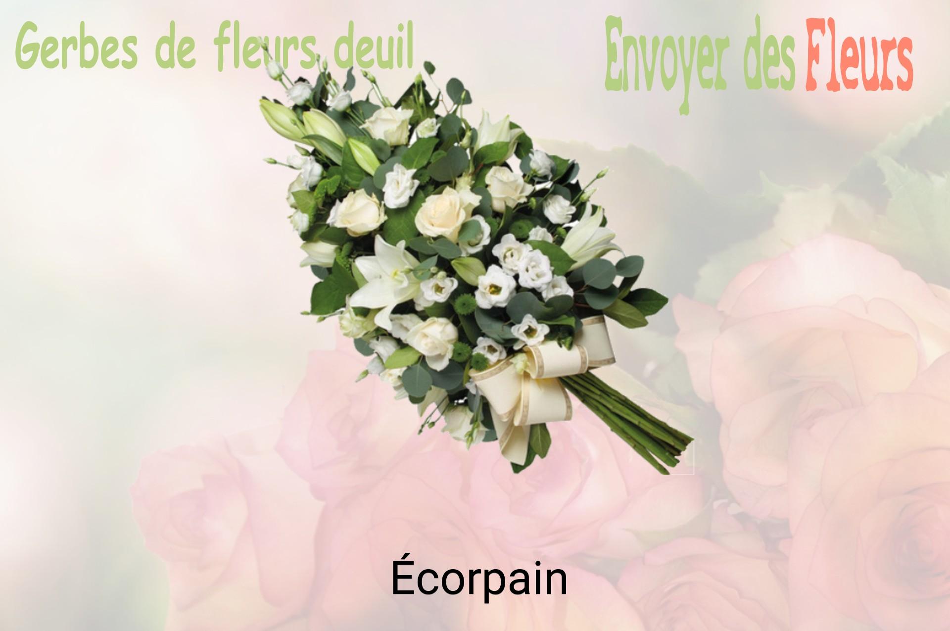 Gerbe de fleurs de deuil livrée à Écorpain